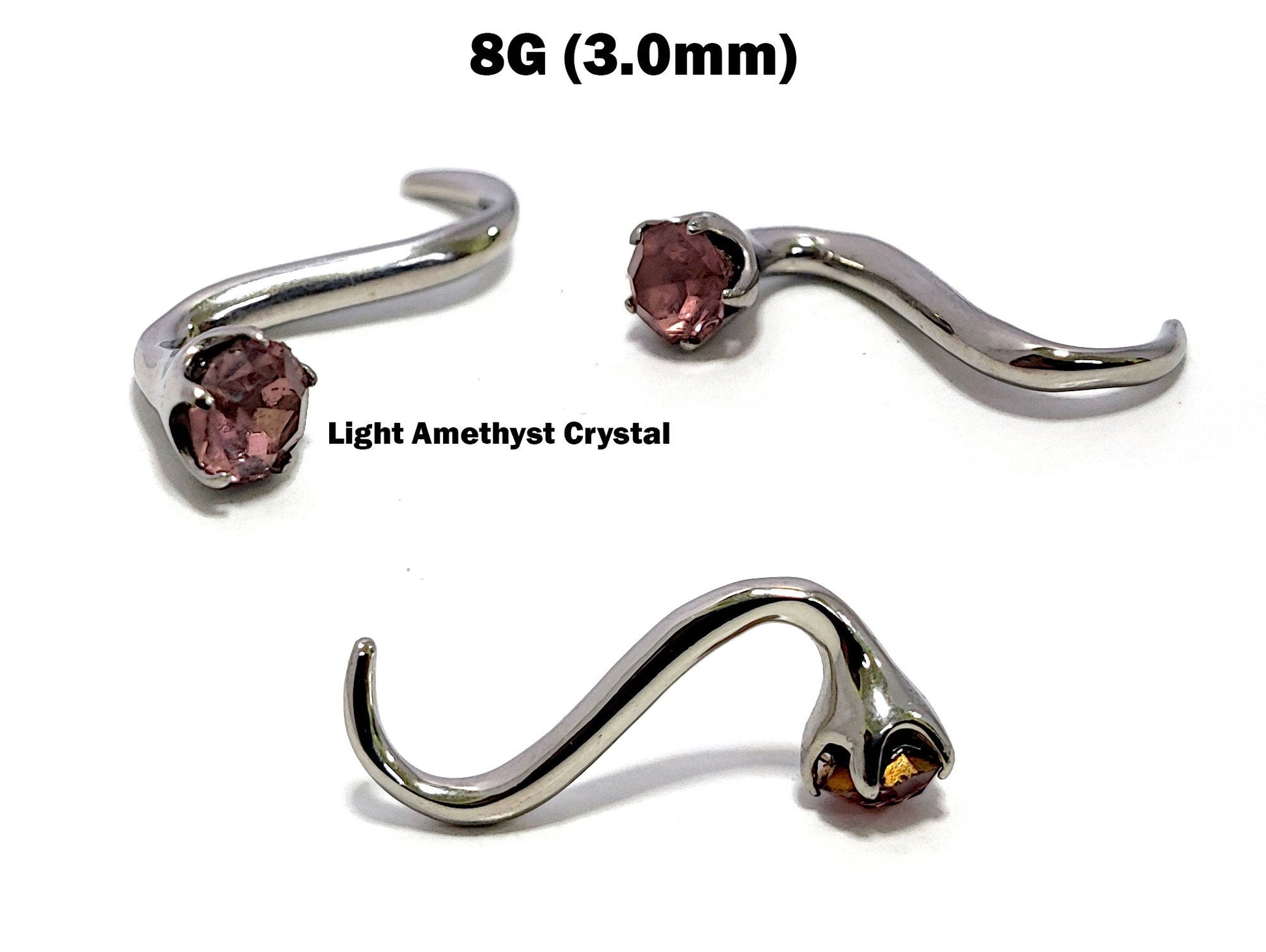 Claw Plug Earrings, Ear Gauges, Ear Lobe Expander and Tapers - 4 Unique Style Earrings 10G 8G 6G Body Jewelry Piercing - Sold in 1pc or Pair