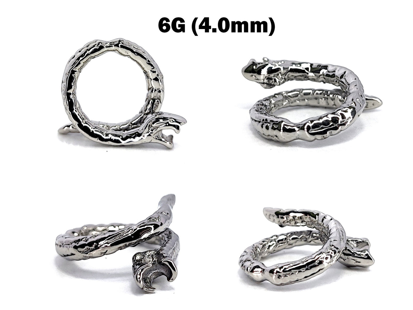 Claw Plug Earrings, Ear Gauges, Ear Lobe Expander and Tapers - 4 Unique Style Earrings 10G 8G 6G Body Jewelry Piercing - Sold in 1pc or Pair