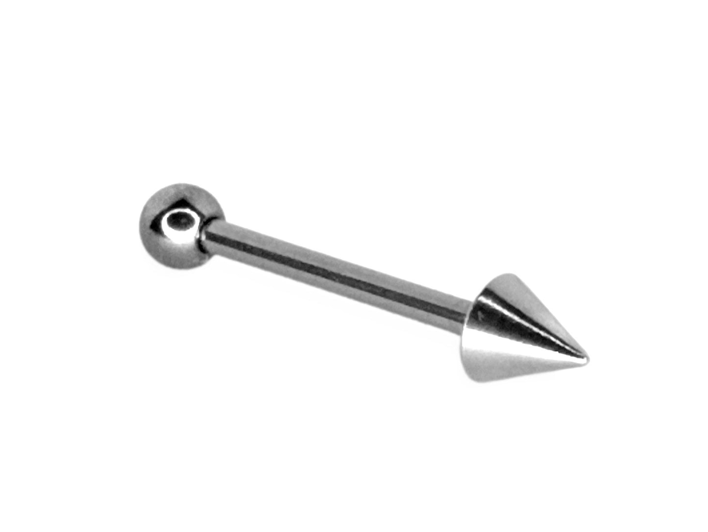 Titanium Spike Barbell Piercing for Nipple Bar, Helix Earring, Industrial Piercing Spike/Cone with Ball - Choose Spike Size in the Option