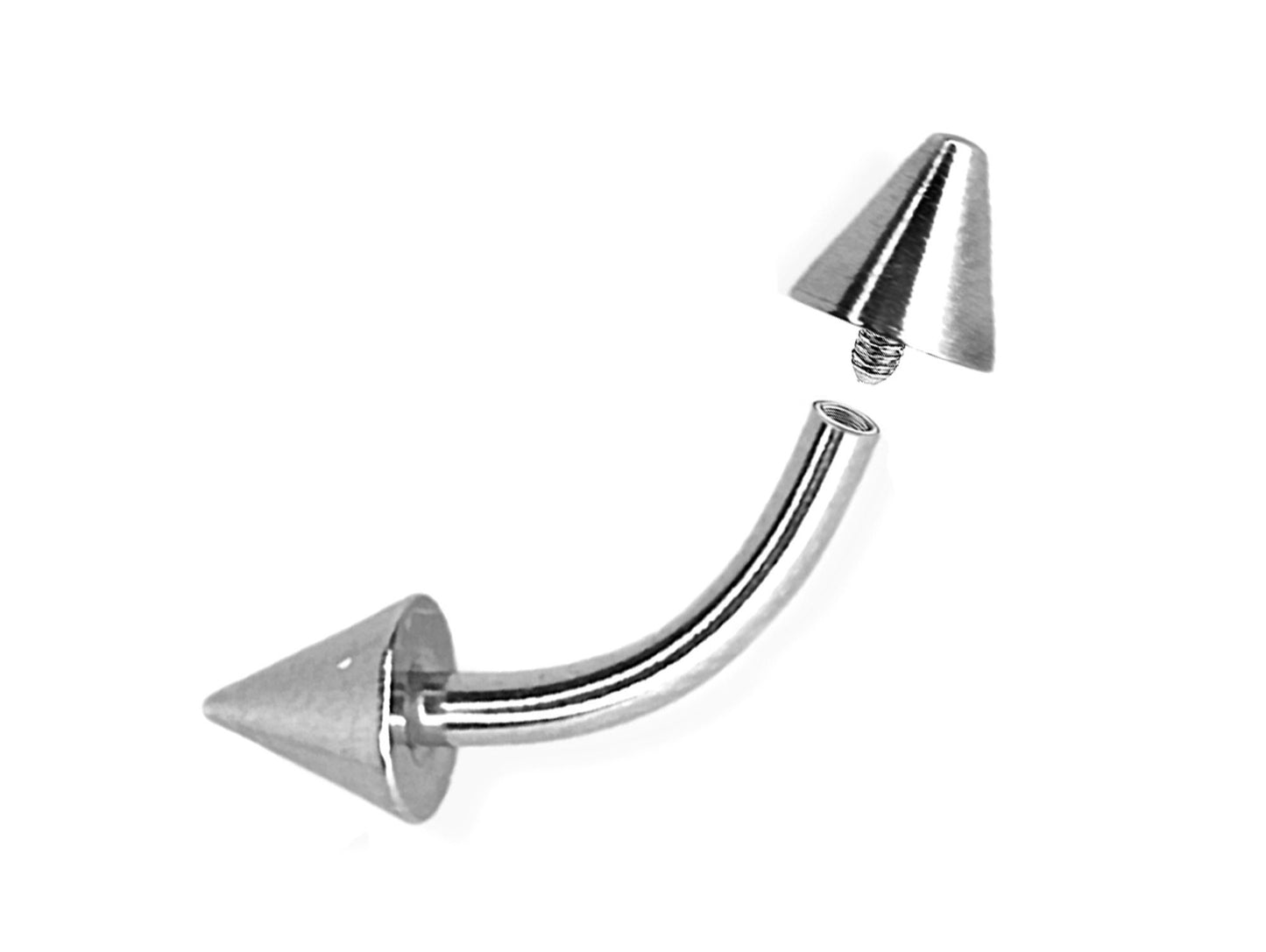 Titanium Eyebrow Piercing Curved Barbell - 16G 14G Internally Threaded Eyebrow Jewelry, Anti Eyebrow - Piercing Combination