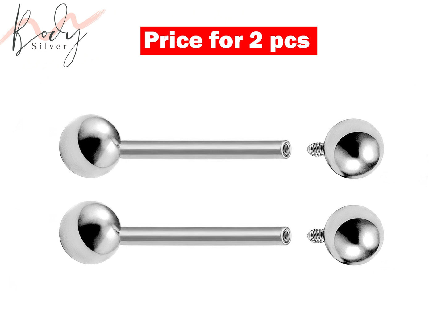 Spike Nipple Piercing, Nipple Jewelry - 2pcs Titanium Nipple Shield, nippelpiercing Barbell 16G 14G Ball/Cone/Spike - Internally Threaded