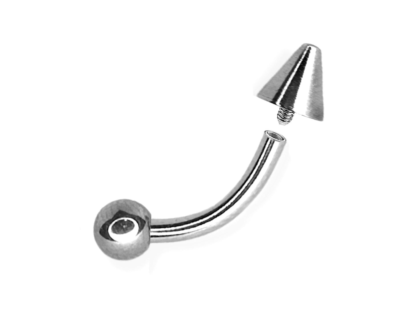 Titanium Spike Vertical Labret Piercing Jewelry - 16G 14G Internally Threaded Lip Jewelry, Lip Barbell, Lip Ring - Piercing Combination