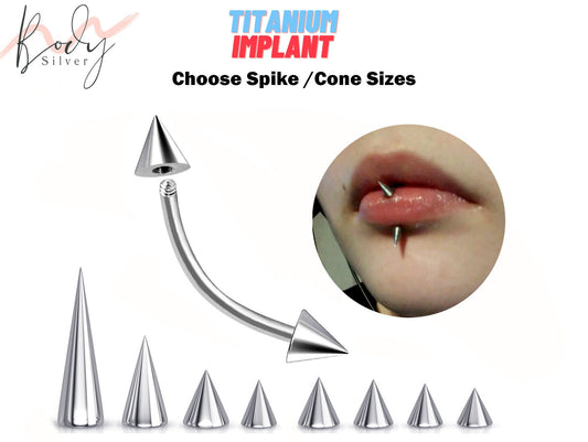 Titanium Spike Vertical Labret Jewellery Body Piercing Lip Jewelry Lip Ring with Custom Spike Sizes