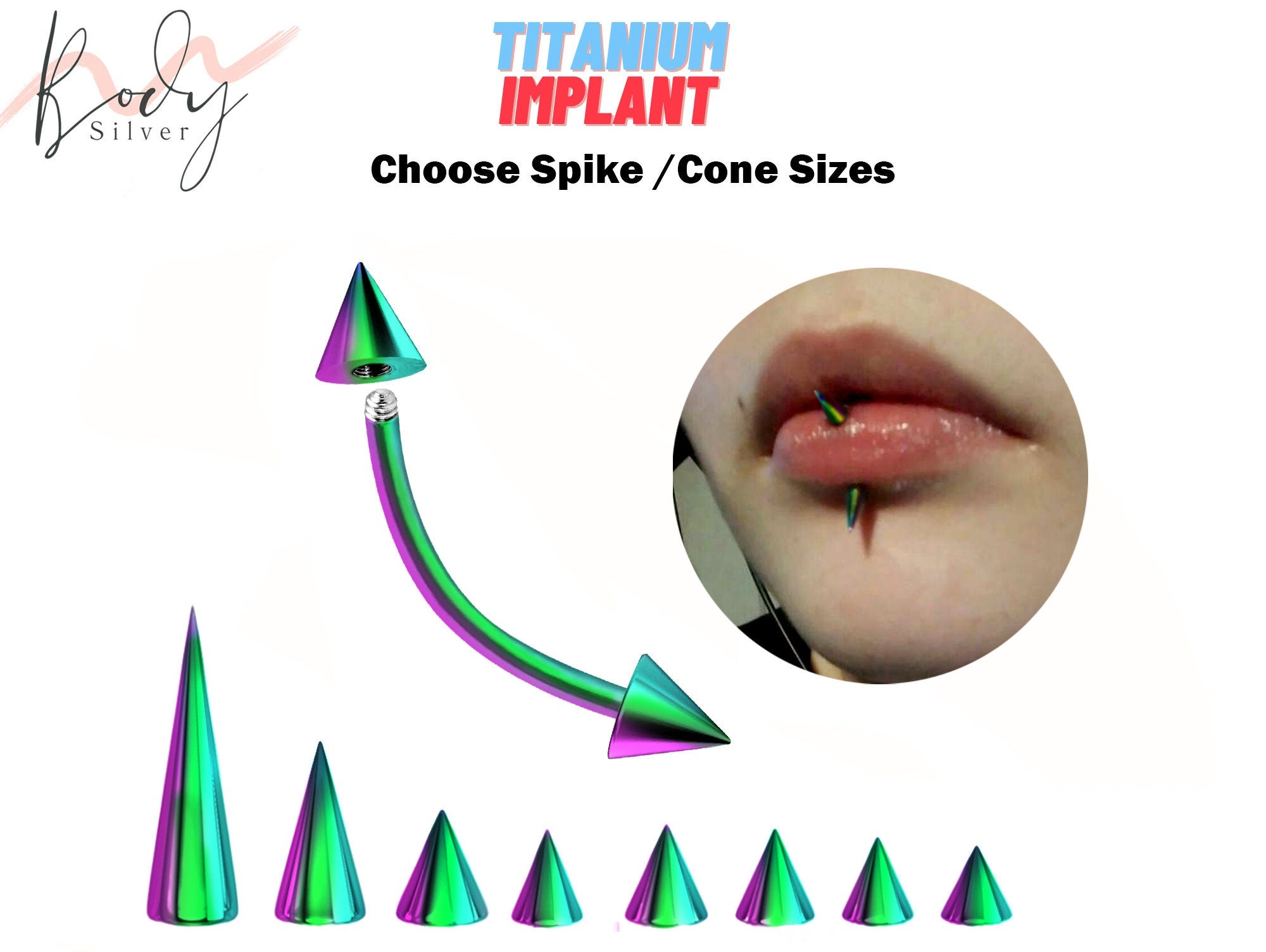 Rainbow lip ring deals
