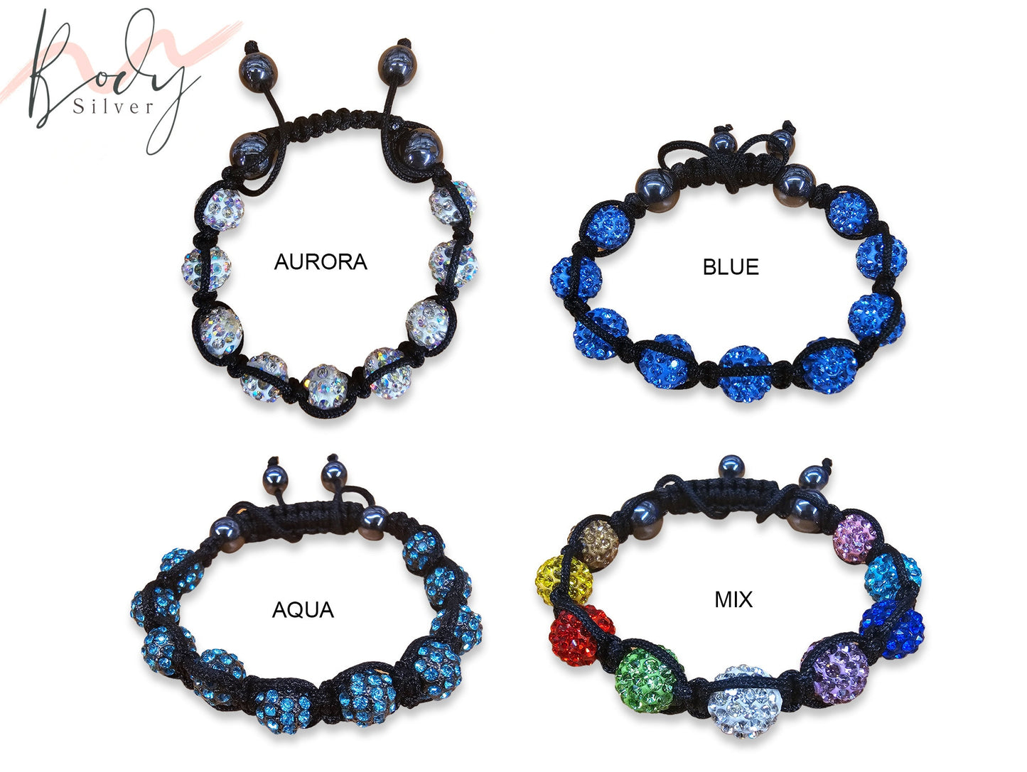 Handmade Bracelet Jewelry with CZ Crystals - Tibetan Inspired Bracelet - Macramé bracelet - Adjustable - Available in many colors