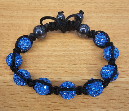 Handmade Bracelet Jewelry with CZ Crystals - Tibetan Inspired Bracelet - Macramé bracelet - Adjustable - Available in many colors