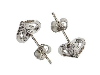 Heart Stud Earrings with CZ Crystals - Sparkling Love Heart Shaped Earrings - Dainty Hearts - Packed in a Gift Box