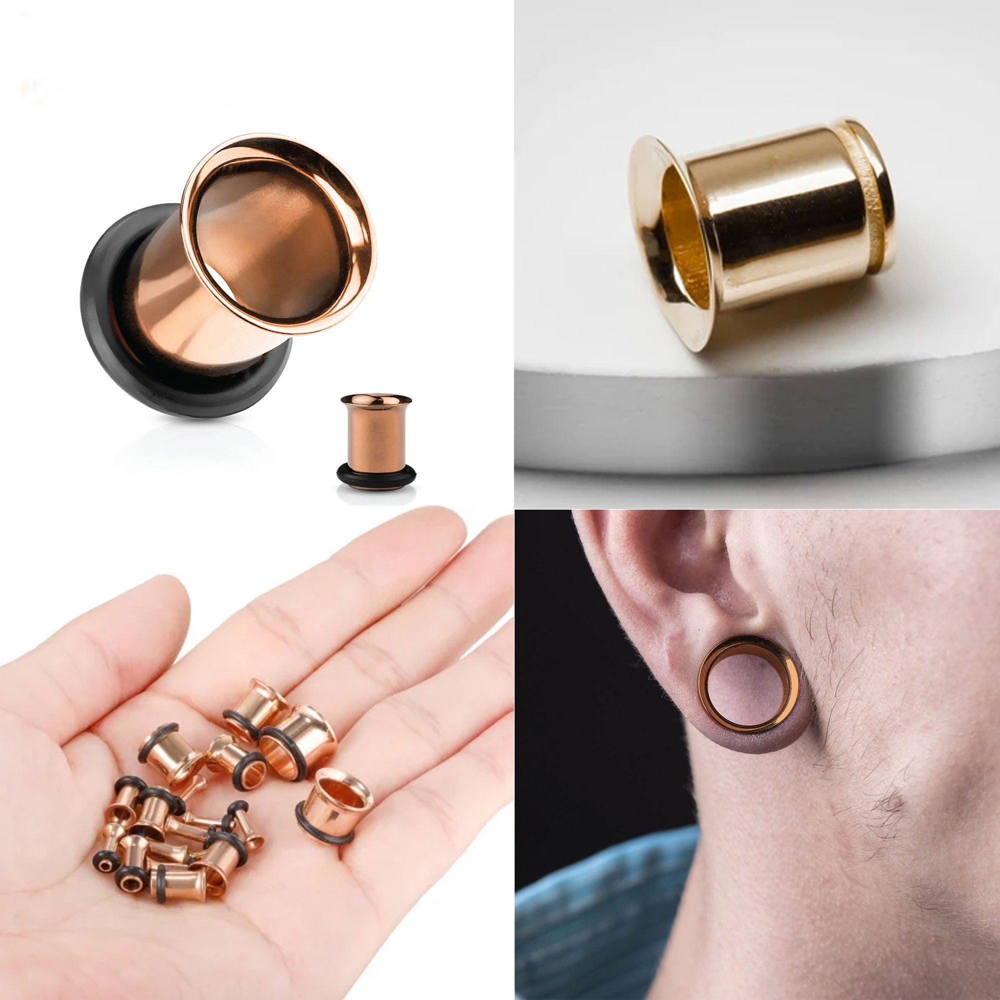 Single and double outlets flare plugs for stretched ears