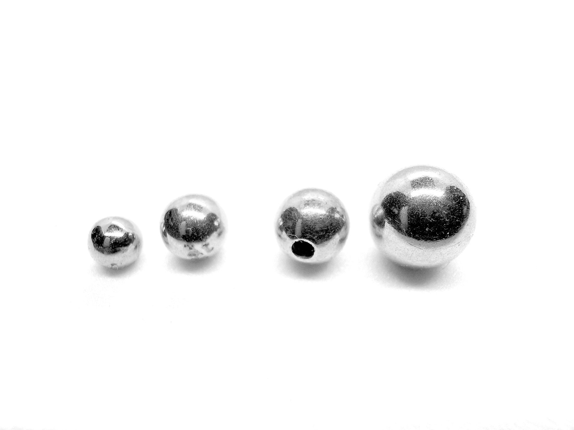 14K White Gold Threaded Piercing Balls - Replacement, Loose Parts Piercing Jewelry for Barbells, Labrets, Horseshoe Piercing