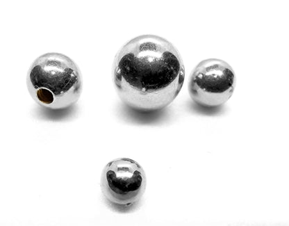 14K White Gold Threaded Piercing Balls - Replacement, Loose Parts Piercing Jewelry for Barbells, Labrets, Horseshoe Piercing