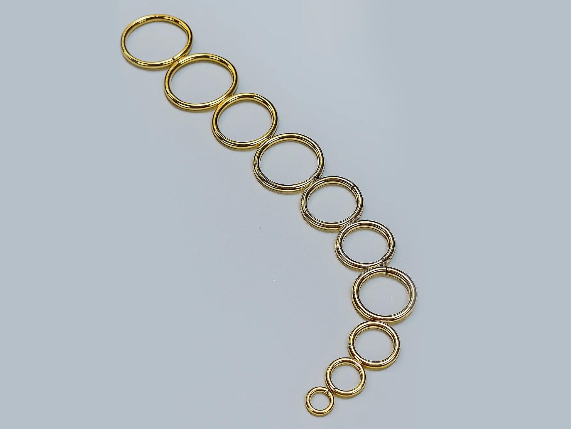 14K Gold Clicker Hoop Septum Hinged Rings Nose, Lip and Ear Piercing - 20g, 18g, 16g, 14g - Hand made Body Jewellery - Sold Individually
