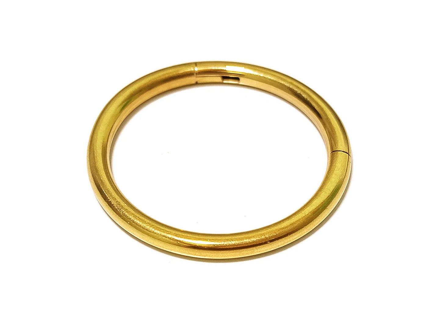 14K Gold Clicker Hoop Septum Hinged Rings Nose, Lip and Ear Piercing - 20g, 18g, 16g, 14g - Hand made Body Jewellery - Sold Individually