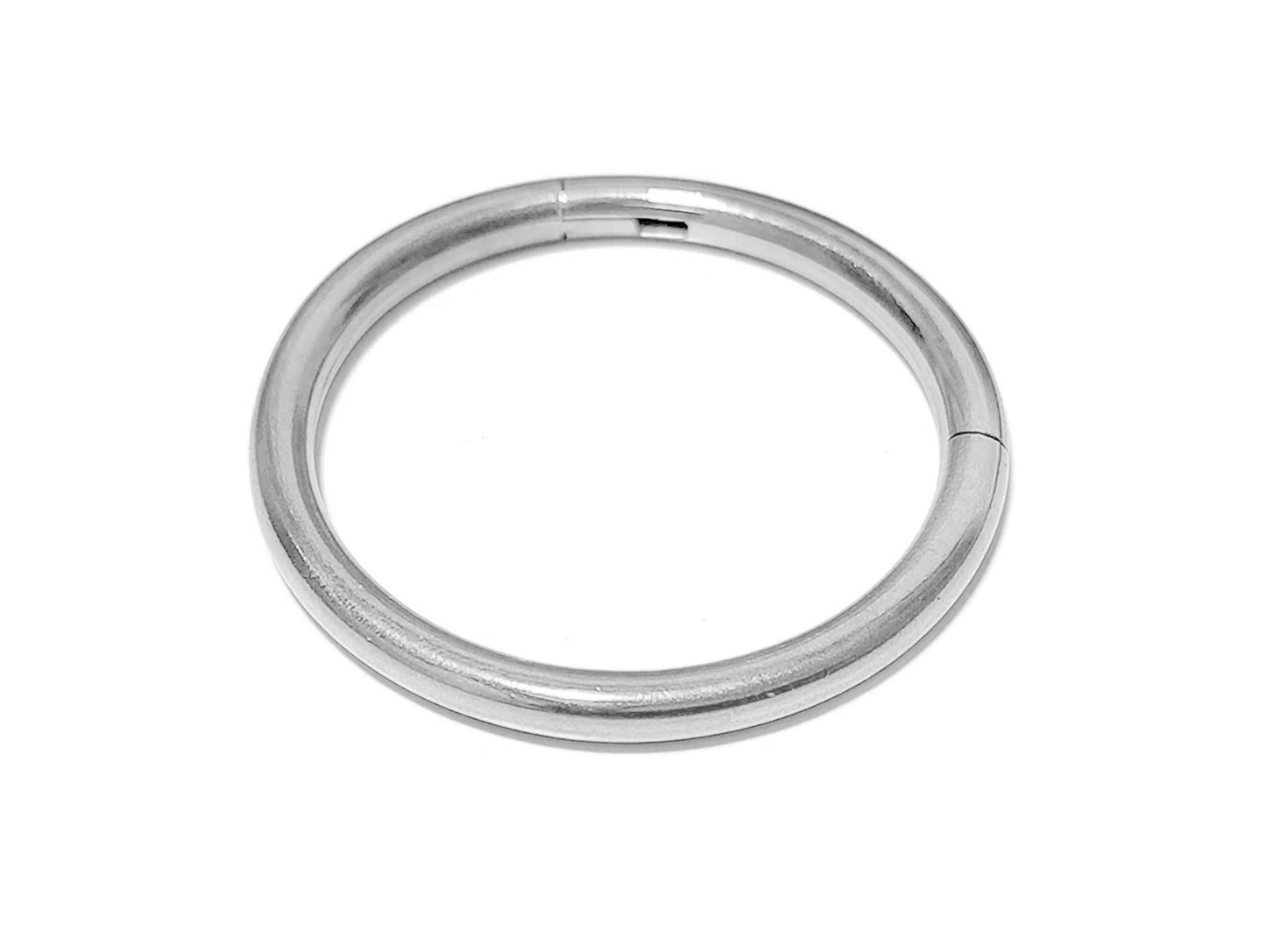 14K White Gold Lip Ring, Nose Hoop Septum Jewelry, Clicker hoops Earrings - 20g to 6g - Hand made Body Jewellery - Sold Individually