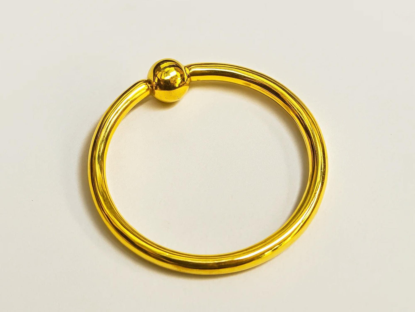 14K Gold Captive Bead Ring: 16G Nose, Septum, Lip Piercing