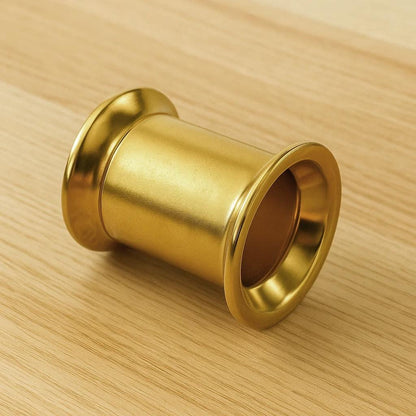 14K Gold Double Flared Ear Tunnels: Lobe Gauges 12g-24mm