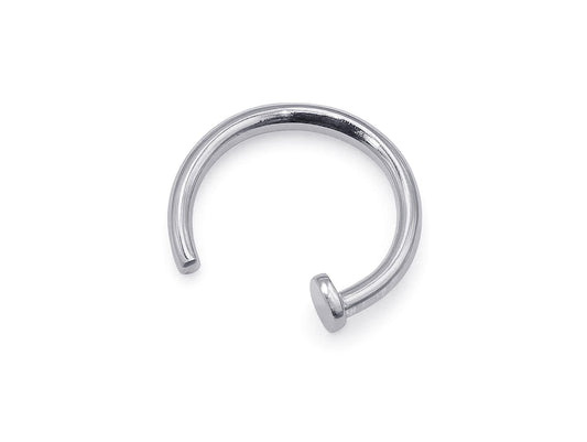 14k White Gold Nose Ring Hoop: 20g-14g Body Jewelry