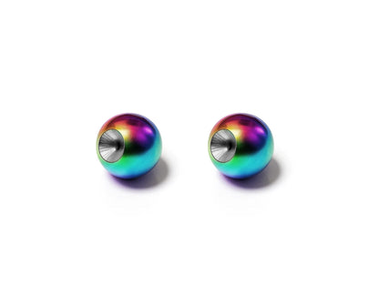 Titanium Dimple Ball: Loose Ball Captive Bead Rings Body Jewelry, 2pcs