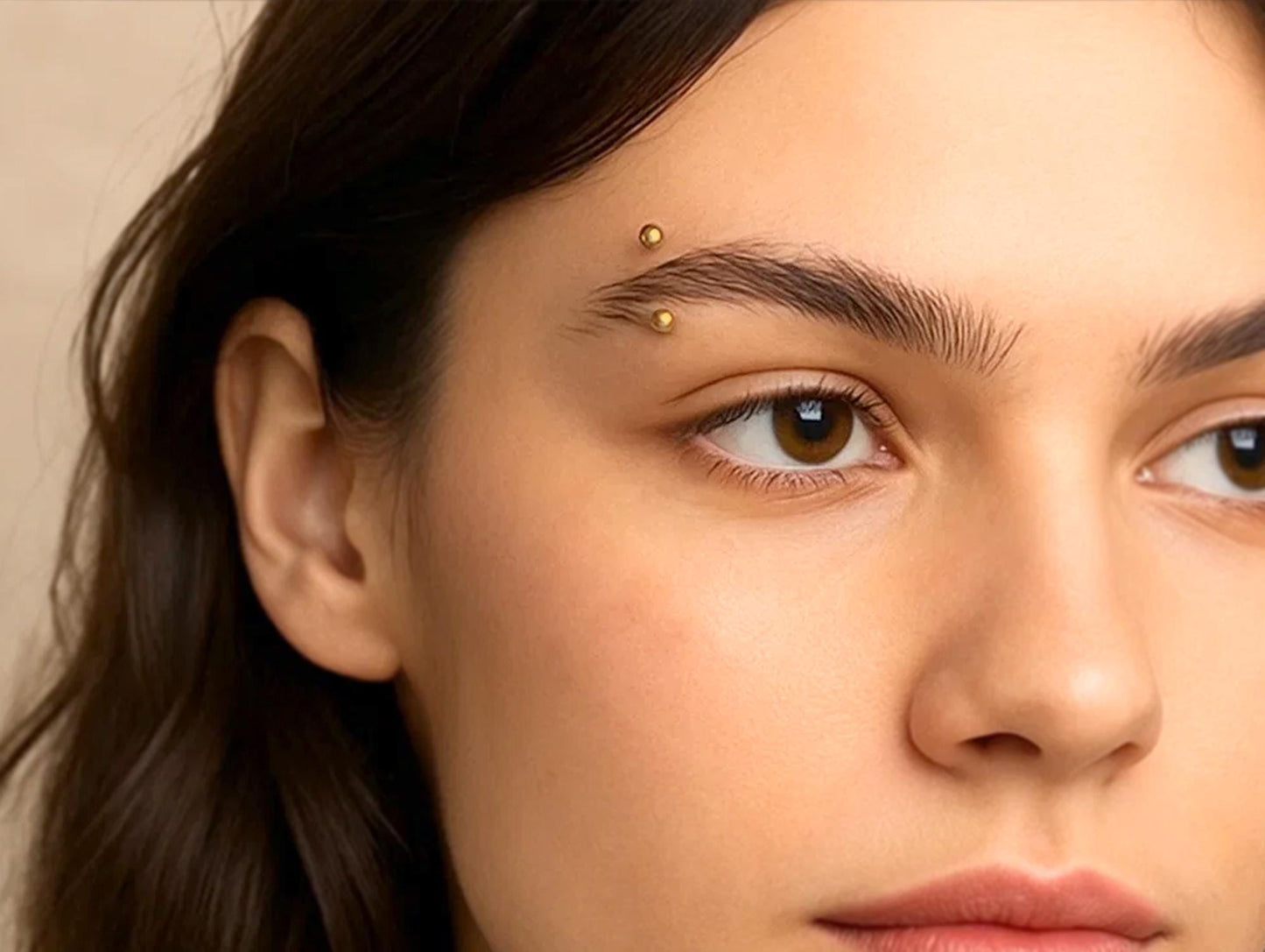 14k gold Internally Threaded Curved barbell Piercing: 14g, 16g Body Jewellery