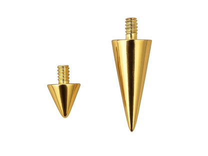 14K Gold Piercing Loose Part Spike and Cone for Internally Threaded Body Jewellery