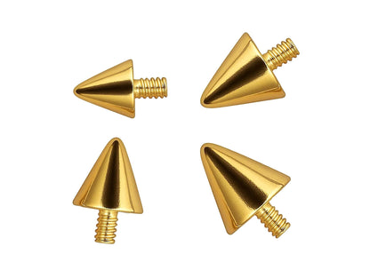 14K Gold Piercing Loose Part Spike and Cone for Internally Threaded Body Jewellery