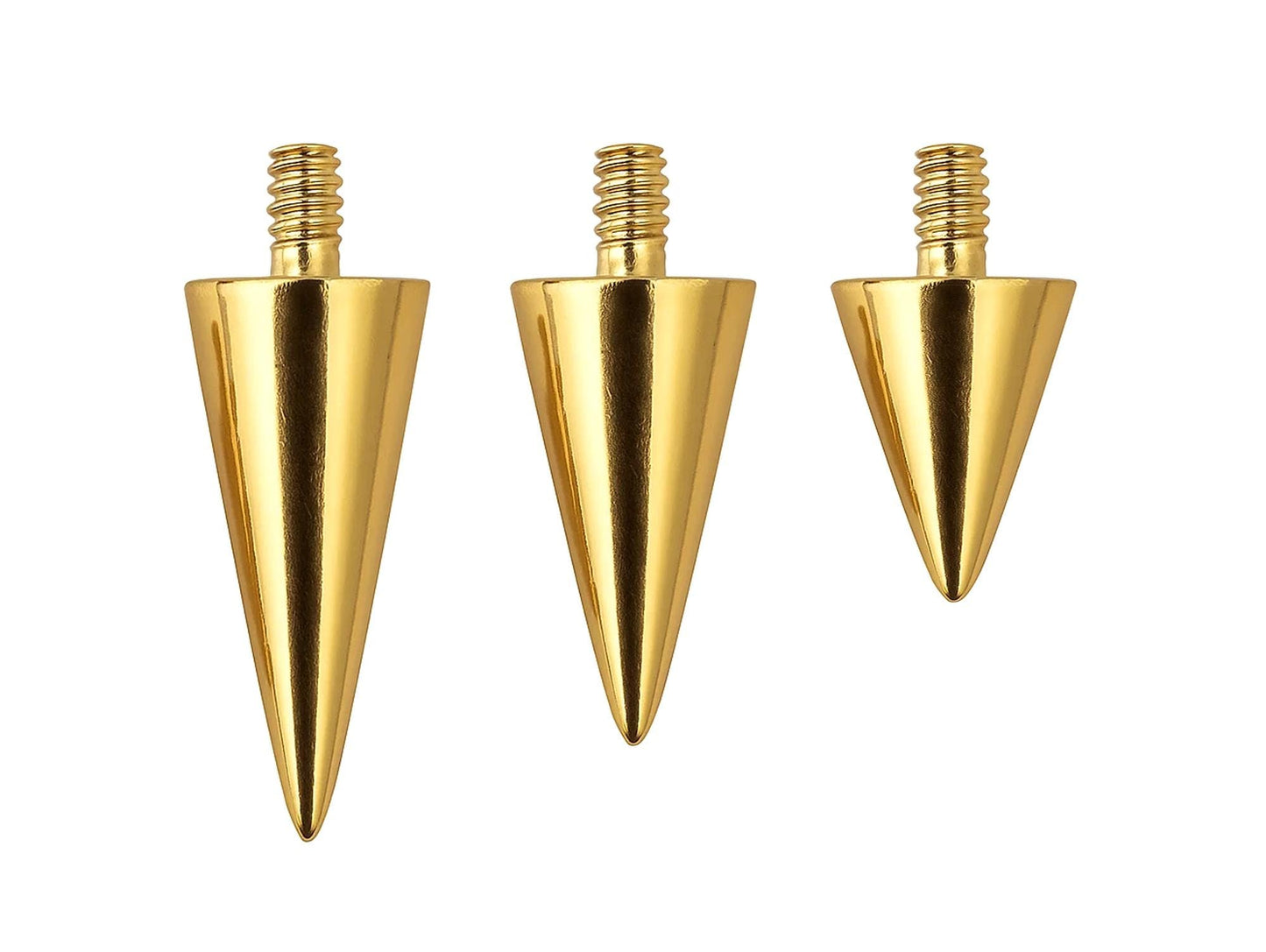 14K Gold Piercing Loose Part Spike and Cone for Internally Threaded Body Jewellery