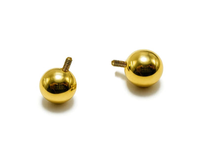 14k solid gold internal threaded piercing ball: 14g 16g Body Jewellery