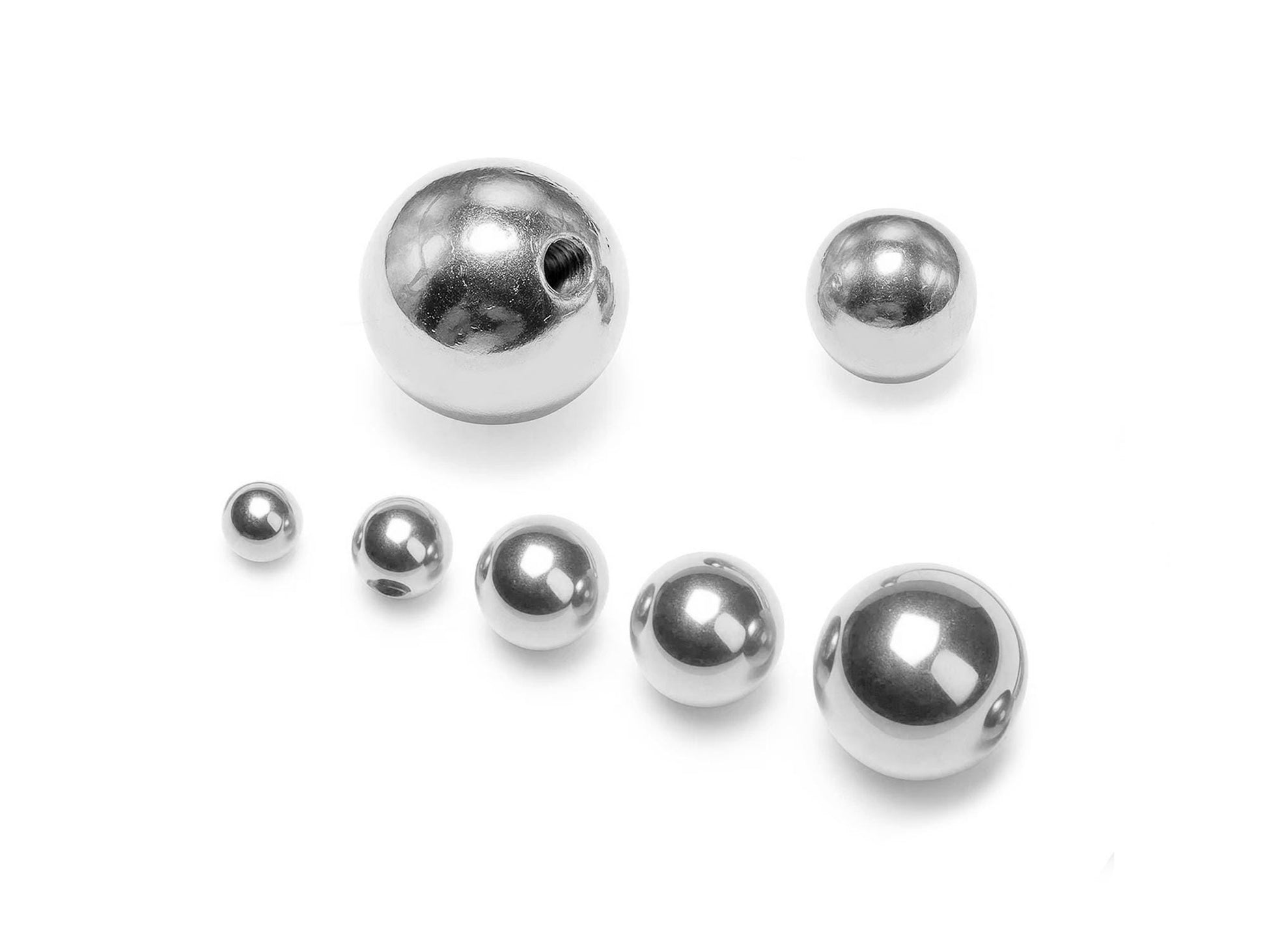 14k White Gold piercing ball: 14g, 16g for Externally Threaded Body Jewellery