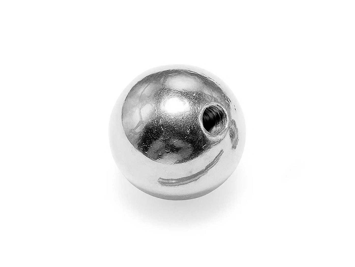 14k White Gold piercing ball: 14g, 16g for Externally Threaded Body Jewellery