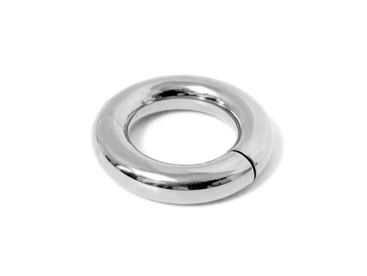 14k White Gold Big Size Clicker Hoop: Lip, Nose, Septum, Ear Piercing