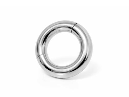 14k White Gold Big Size Clicker Hoop: Lip, Nose, Septum, Ear Piercing