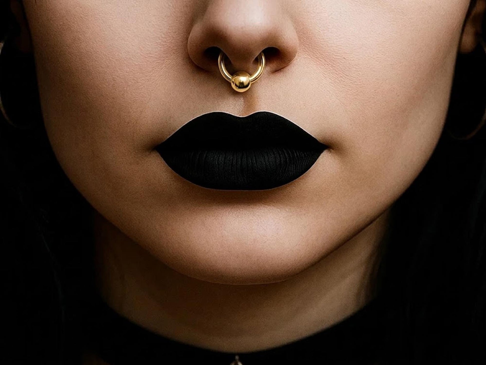 Titanium Gold Captive Bead Ring: Body Piercing Jewelry - Septum, Lip, Ear