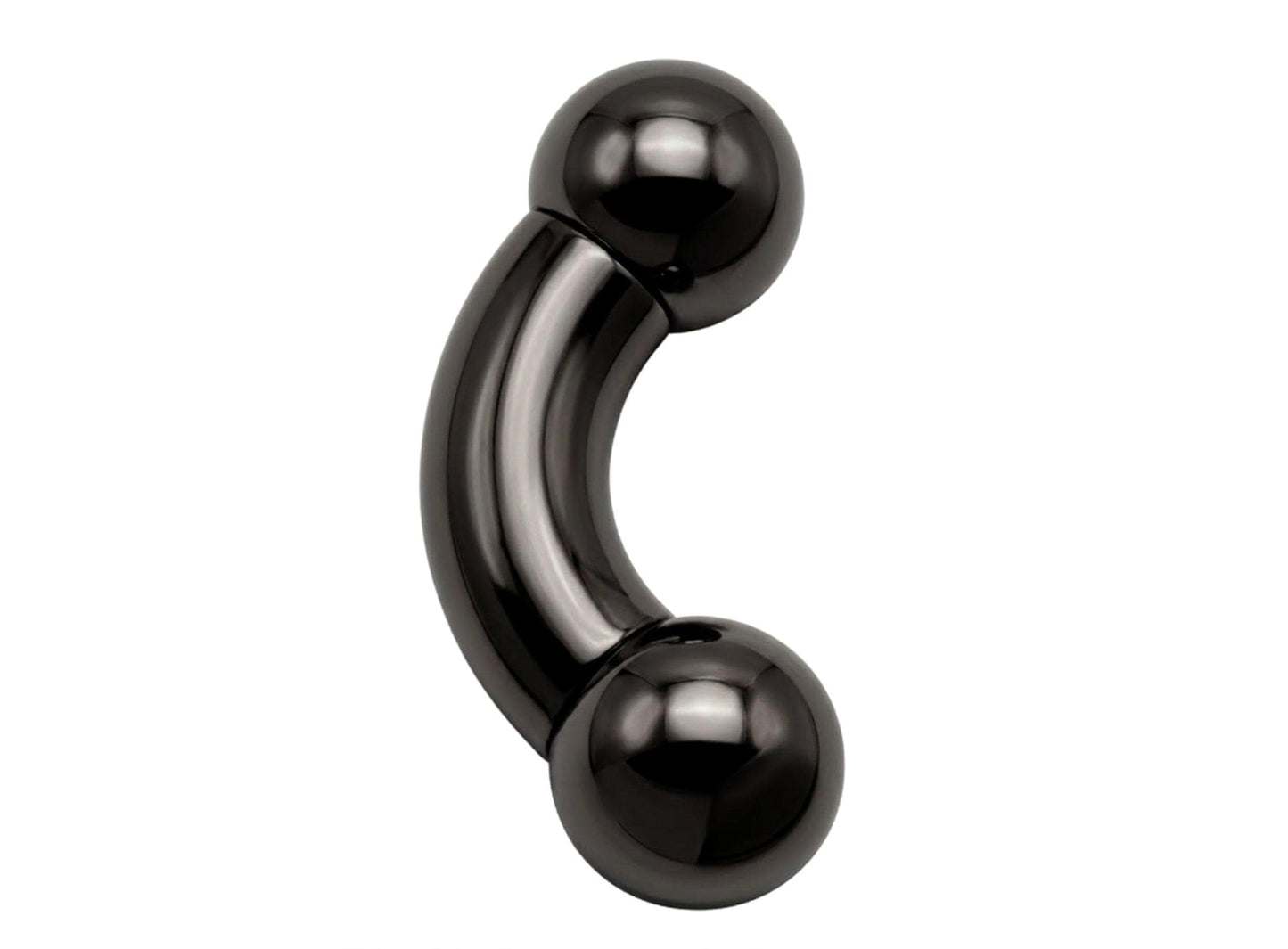 Titanium Big gauge Curved Barbell Piercing, Prince Albert jewelry, PA ring - Body Jewellery