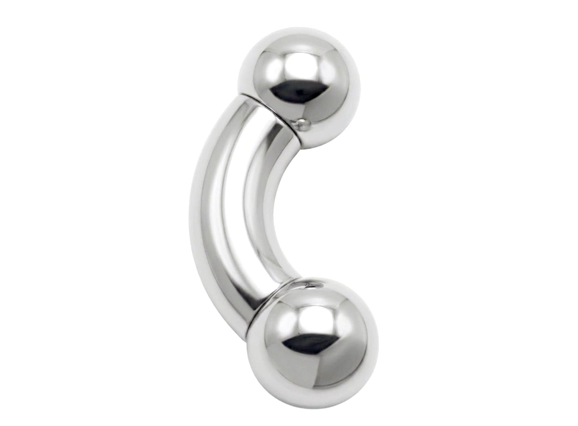 Titanium Big gauge Curved Barbell Piercing, Prince Albert jewelry, PA ring - Body Jewellery