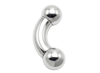 Titanium Big gauge Curved Barbell Piercing, Prince Albert jewelry, PA ring - Body Jewellery