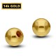 14K Gold Loose Threaded Ball