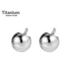 Titanium Piercing Ball for Internally Threaded Piercing Parts - Body Jewelry Attachment
