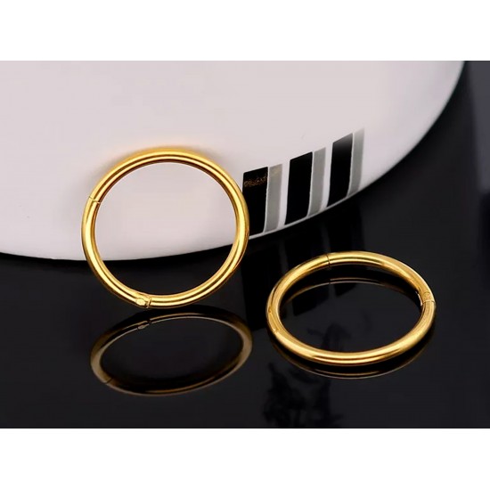 14K Gold Segment Hinged Ring, 16G Septum Ring, Lip Ring - 1pc each order