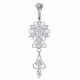 Sterling Silver Wild Flower CZ Crystal in Celtic Design Belly Bars 1.6mm / 14G - Various Colours - All our Jewellery is Quality Checked by Sheffield Assay office