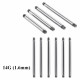 Surgical Steel 316L Straight Barbell Body parts 14G (1.6mm)  (10pcs) - Quality tested by Sheffield Assay Office England