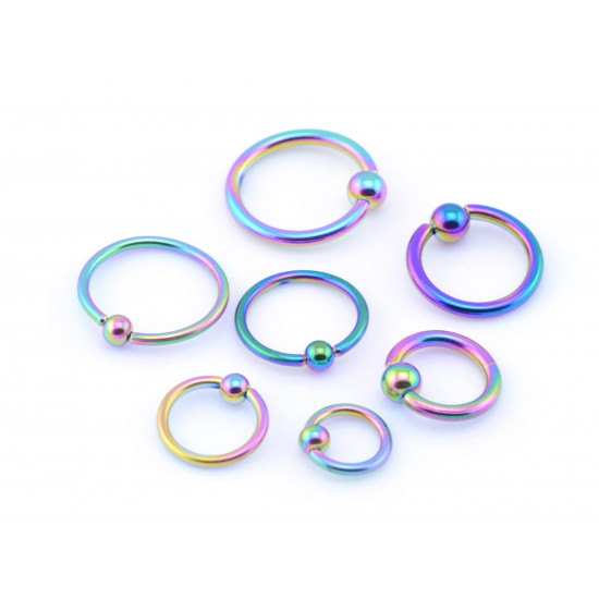 Titanium Captive Bead Ring, Captive ball Earrings - Piercing for Septum, Eyebrow piercing, Nipple, Lip, Nose ring and more - Quality Tested by Sheffield Assay Office England