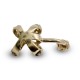 14K Gold Belly Bar - Gold Ribbon Belly Ring