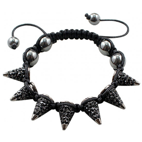 Spike Bracelet with CZ Crystal Bling Bling Fits Lovely on Any Wrist - Various Colours
