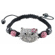 Hello Kitty Bow Design Friendship Bracelet Studded with CZ Crystals - Various Colours