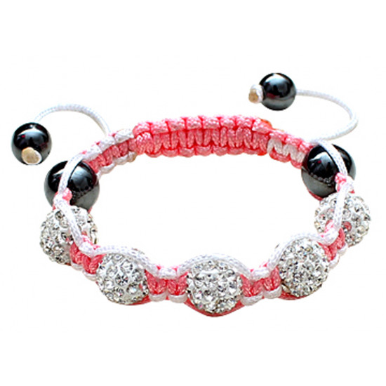 Shamballa Bracelet For Children with CZ Crystal Disco Ball - Various Colours
