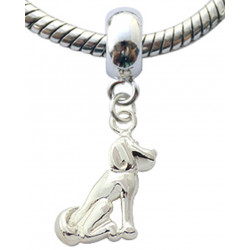 Silver Charm Bead Dog Compatible for  Pandora All Types Bracelet