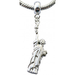 Silver Charm Bead Statue Of The Liberty Compatible for  Pandora All Types Bracelet