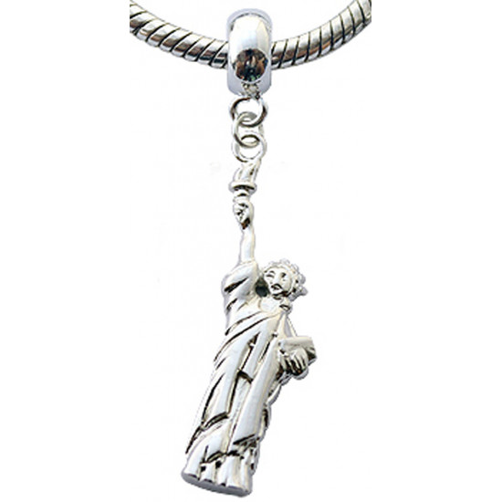 Silver Charm Bead Statue Of The Liberty Compatible for  Pandora All Types Bracelet