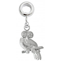 Silver Charm Bead Owl Compatible for Pandora All Types Bracelet