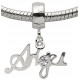 Silver Angel Charm with CZ  Crystals for Pandora Bracelets or Necklace