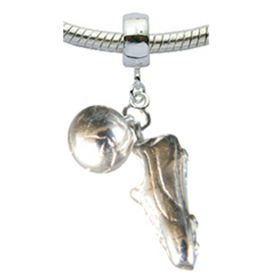 Silver Charm Bead Football Compatible for  Pandora All Types Bracelet